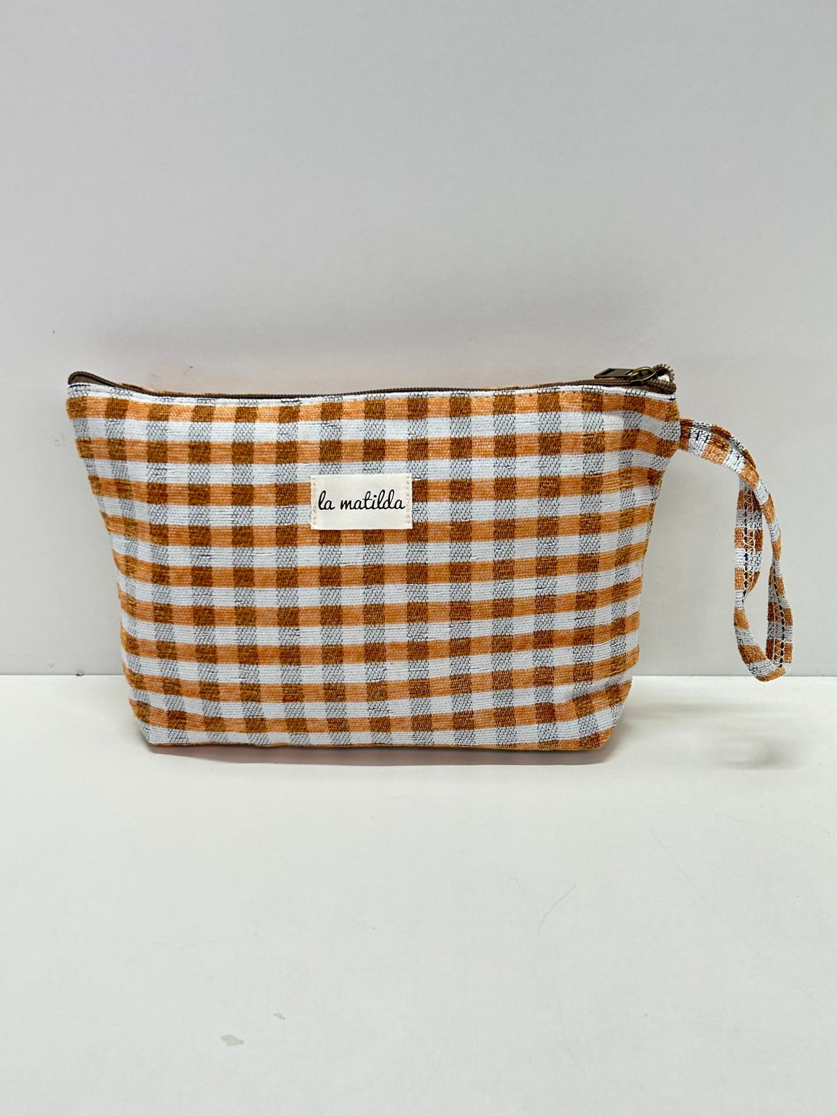 Neceser Maxi Gingham Mostaza