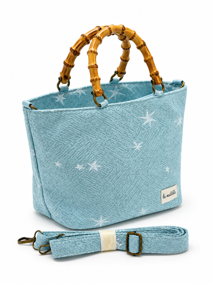 Bolso de mano Valeria Azul Estrellas